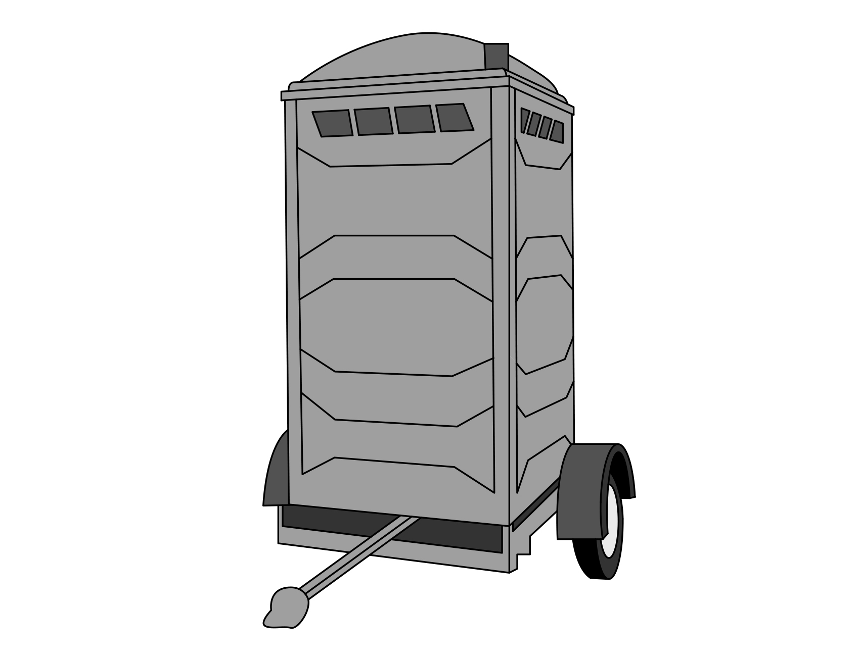 Towable Unit Portable Toilets Image